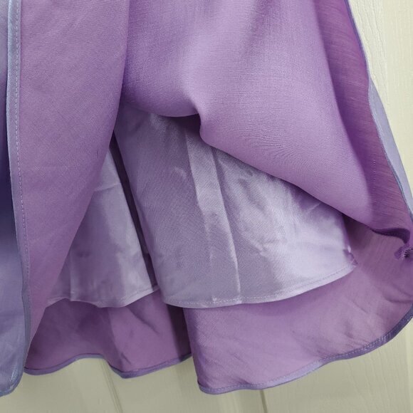 VTG Y2K Deadstock Masquerade Iridescent Maxi Skirt M Purple - Picture 13 of 13